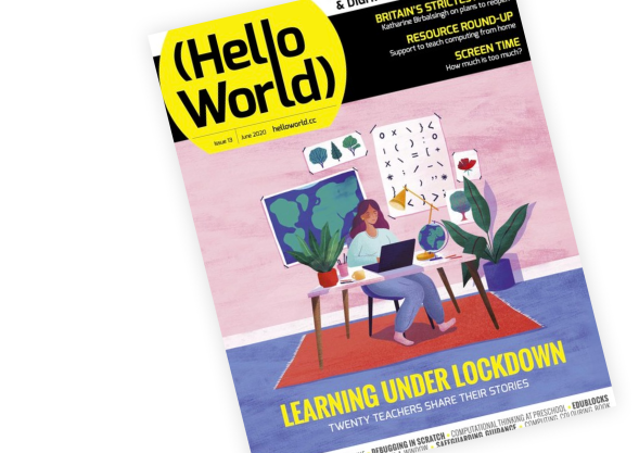 The front cover of the Hello World magazine